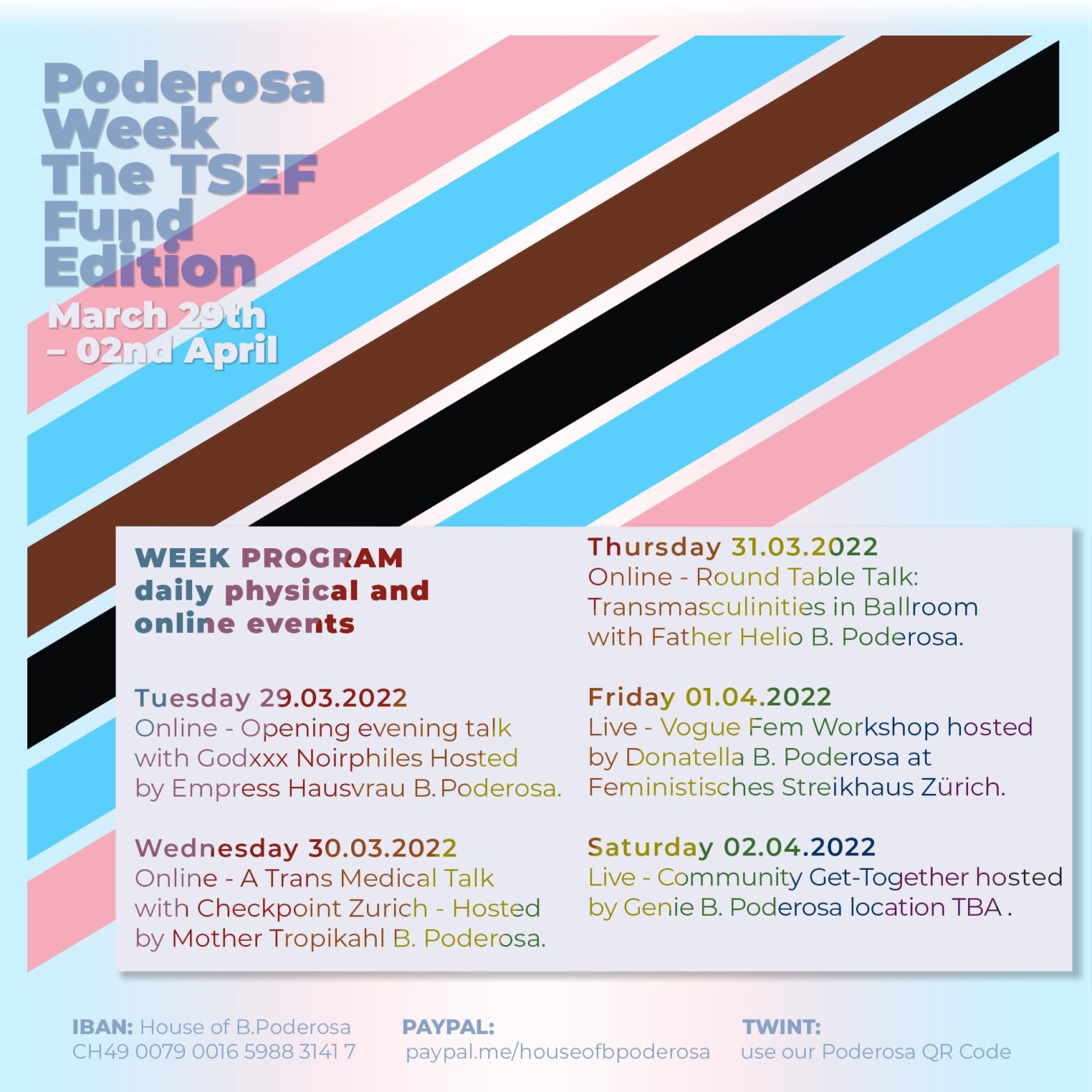 March 29th – April 2nd 2022: Poderosa Week The TSEF Fund Edition